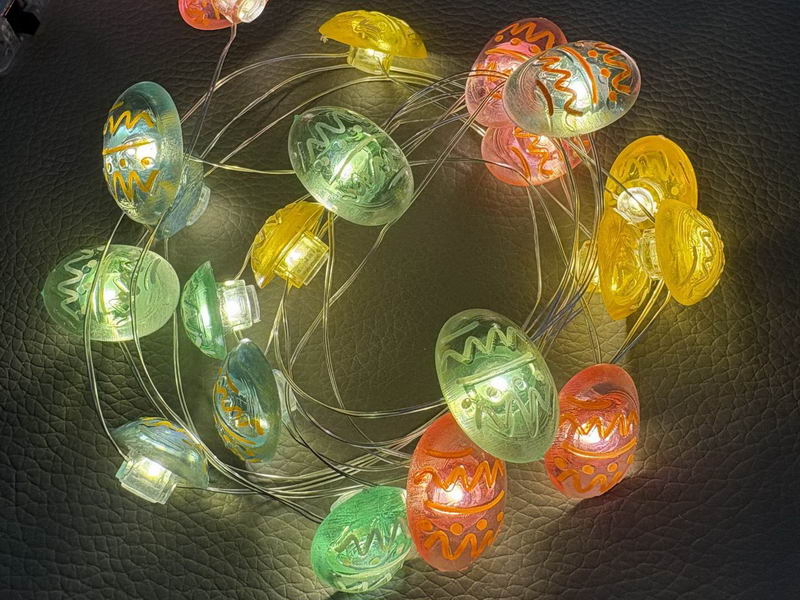 Easter string lights with eggs