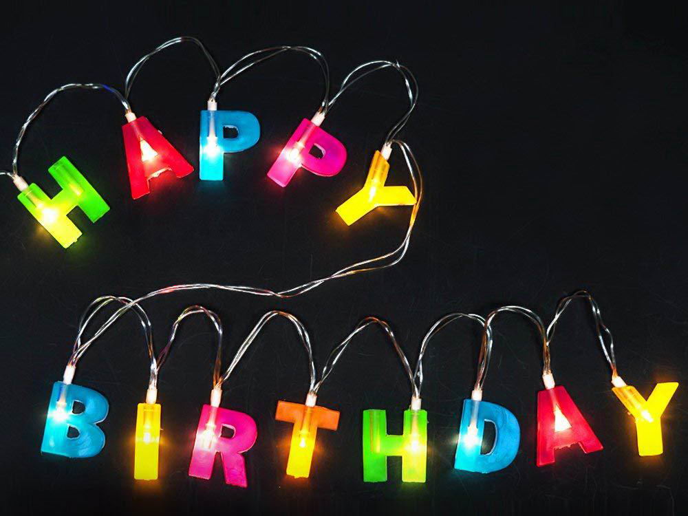 Decorative string lights, HAPPY BIRTHDAY